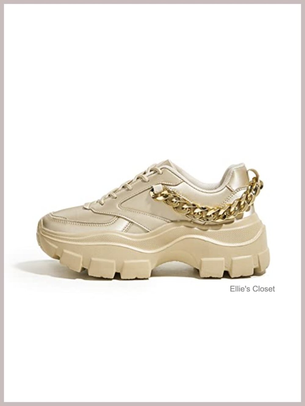Women's Chunky Platform Dad Sneakers Lace-Up Walking Shoes Lightweight